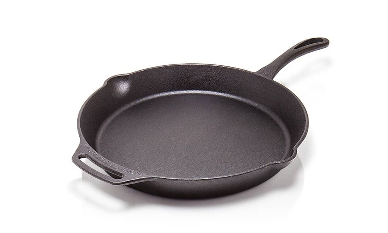 Petromax Cast Iron Fire Skillet for Kitchen or Camping, Pre-Seasoned Cookware for Campfire or Home Oven and Stove, Conducts Heat Evenly, Long Handle